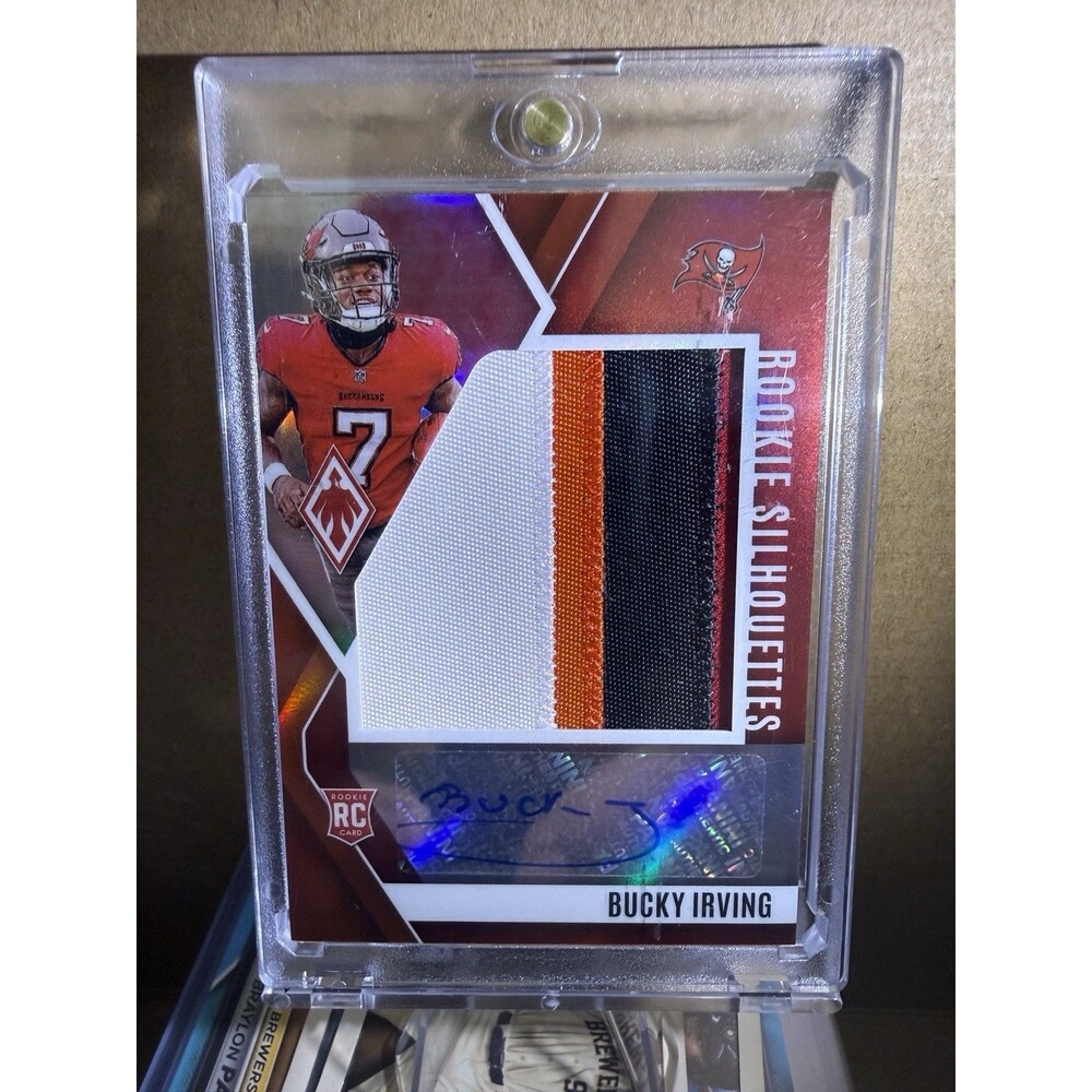 2024 Bucky Irving Rookie Silhouettes 4 color Patch Auto Bucs🔥